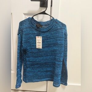 Zara Black and Blue Knit Sweater